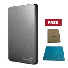 Seagate Backup Plus Slim 1TB - Silver + Pouch dan Mouse Pad