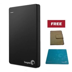 Seagate Backup Plus Slim 2TB - Black + Pouch dan Mouse Pad