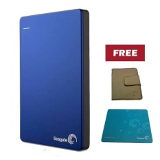 Seagate Backup Plus Slim 2TB - Blue + Pouch dan Mouse Pad