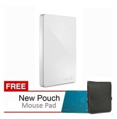 Seagate Backup Plus Slim 2TB - Putih + Gratis Pouch + Mouse Pad