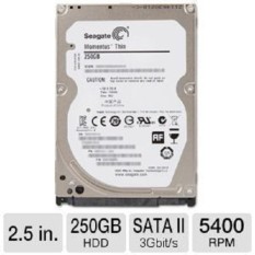 Seagate Harddisk Internal Notebook 250GB SATA 2.5