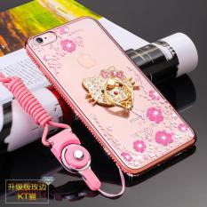 Secret Garden Diamond TPU Case Belakang PENUTUP untuk IPhone 6/6 S (KT Cat Rose Gold) -Intl