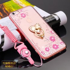 Secret Garden Diamond TPU Case Belakang PENUTUP untuk IPhone 6/6 S (Love Rose Emas)-Intl