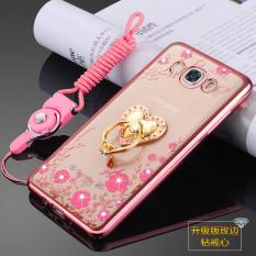 Taman Rahasia Belakang TPU Penutup Case untuk Samsung Galaxy J7 2016 (cinta Mawar Emas)-International