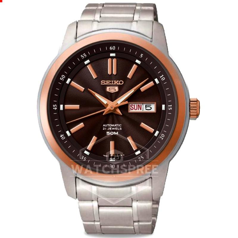 SEIKO 5 Automatic - Jam Tangan Pria - Silver - Stainless Steel - 09MKNS