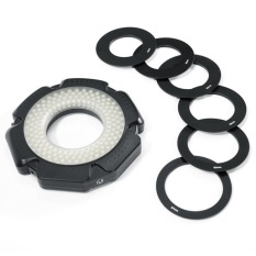 Selens 12 W 160 LED Macro Ring Flash Continuous Light + 6 Adaptor Lensa untuk Canon Nikon