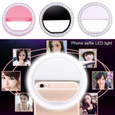 Selfie Ring Fill Light LED Portable Lampu Selfie Bulat/ Clip-on Mini 36 LED Selfie Ring Lamp Fill-in Light Night Lampu Selfie Ring Lighting for iPhone Samsung BlackBerry HTC Huawei LG Smartphone PC Black Outdoor free