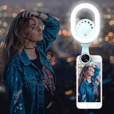 Selfie Ring Light Clip On-Luxsure 48 LED 180 ° Rotatable Kamera Makeup Light Kit, 3 Mode, Adjustable, Rechargeable, untuk Iphone Ipad Samsung Kebanyakan Smartphone Tablet Laptop (Hijau)-Intl
