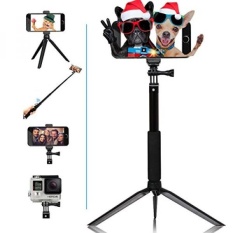 Selfie Tongkat Dapat Diperpanjang Monopod Tripod dengan Remote Nirkabel Bluetooth untuk Ponsel Android & iPhone 8/Iphone 8 PLUS/X/Iphone 7 /Iphone 7 Plus/Galaxy Note 8/S8/S8 Kamera Digital GoPro-Intl