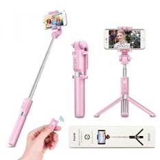 Selfie Tongkat Tripod dengan Jarak Jauh Bluetooth-Vanzavanzu 2017 Baru Terbaik Selfie Tongkat Monopod Tripod untuk iPhone 6 S PLUS 7 Plus Samsung S7 Sisi, podcast, Siaran Langsung, FaceTime (Merah Muda)-Internasional