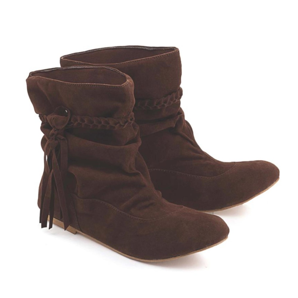 Sepatu Boot Casual Wanita Blackkely Warna Coklat - LDG 162