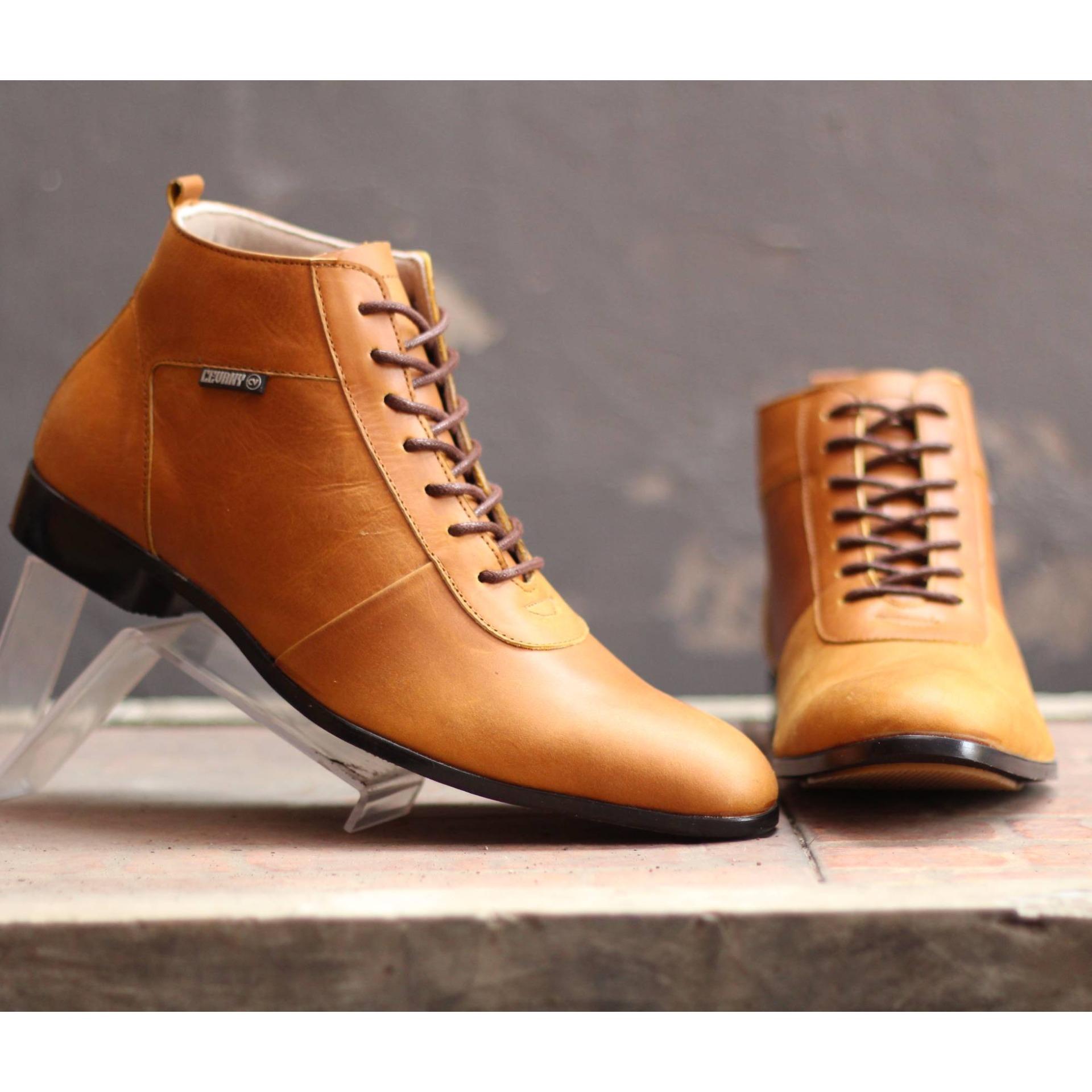 Sepatu Boot Cevany Brodo Max Kulit Sapi Asli