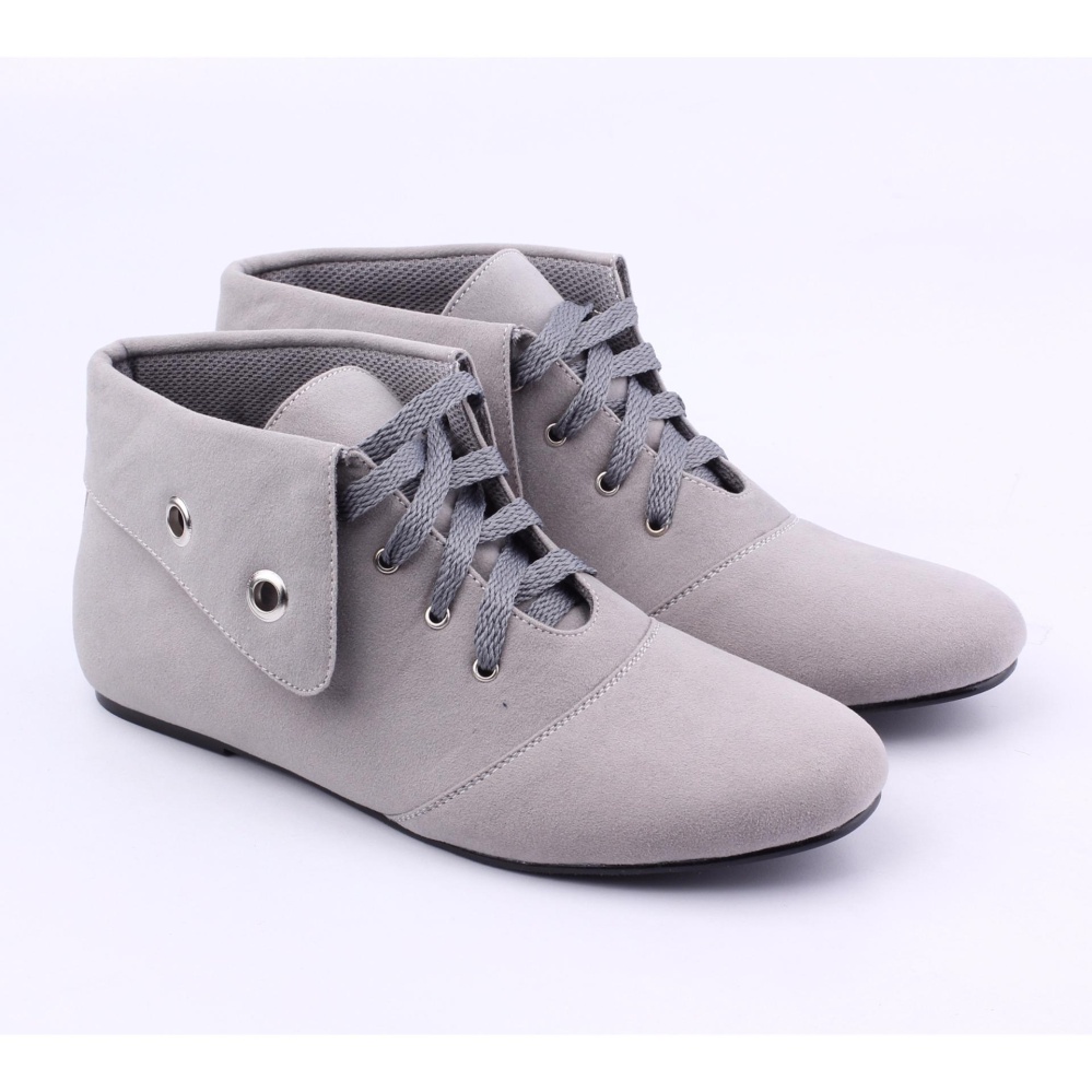 Sepatu Boots Casual Wanita Catenzo YE 090 Abu Abu Sintetis