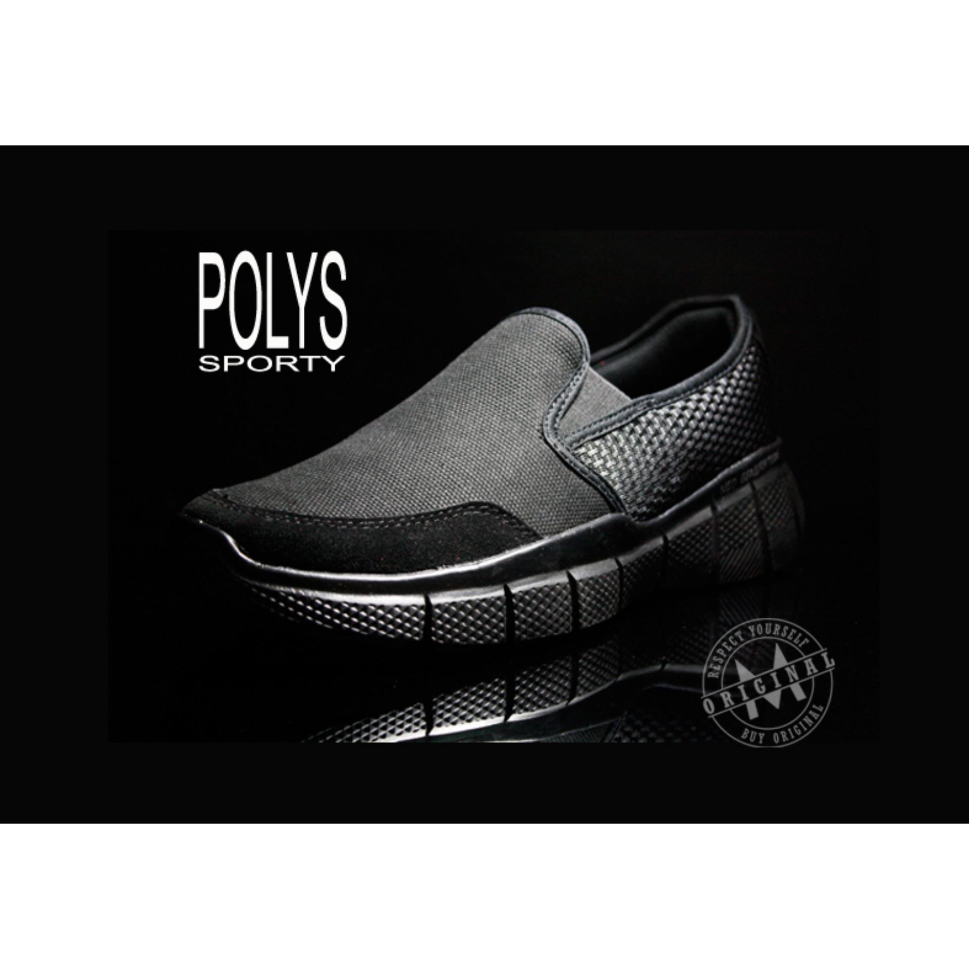 Sepatu Casual Ardiles Pria POLYS Hitam- 39-43