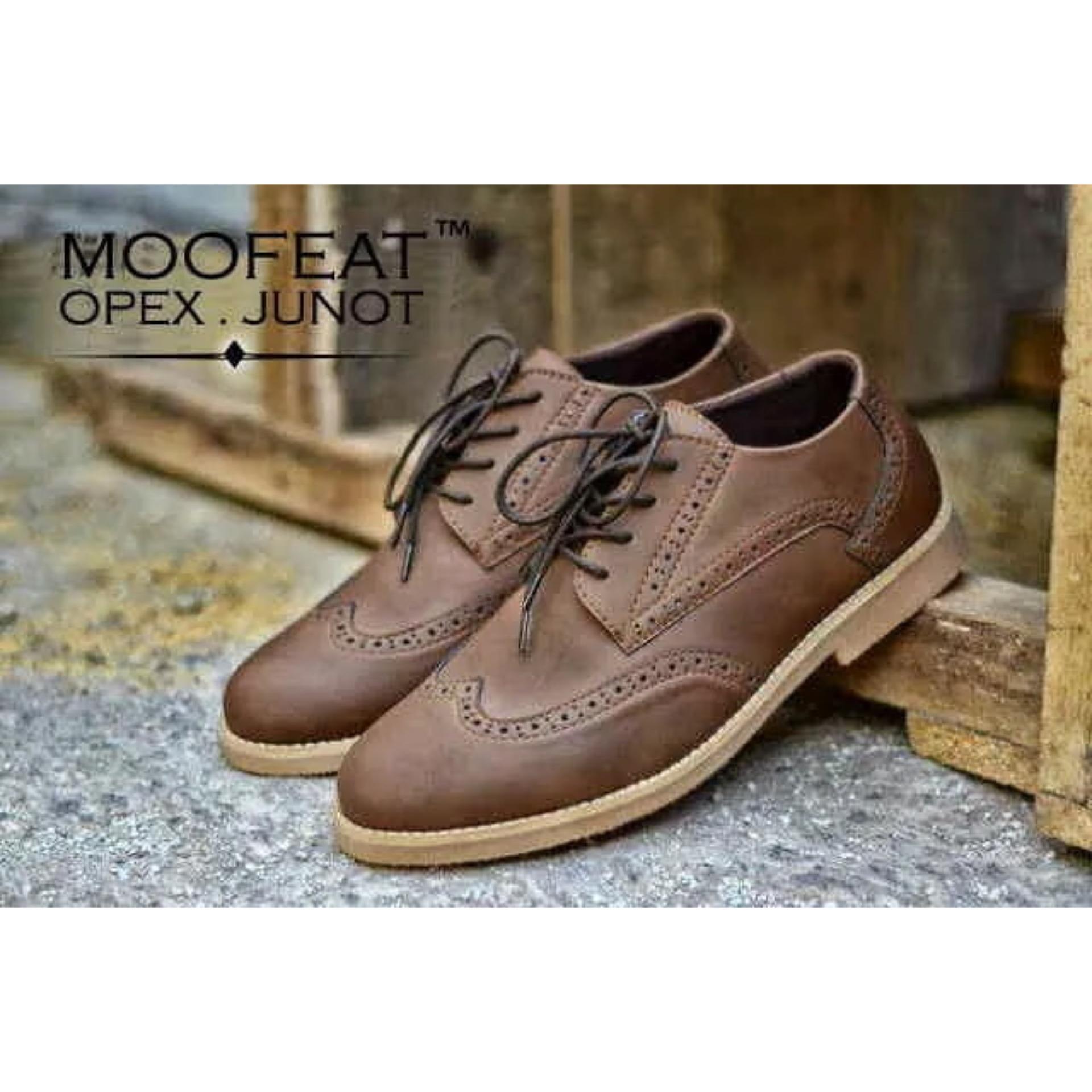Sepatu Casual Pria Moofeat Opex Junot Kulit Asli - Free Kaos Kaki