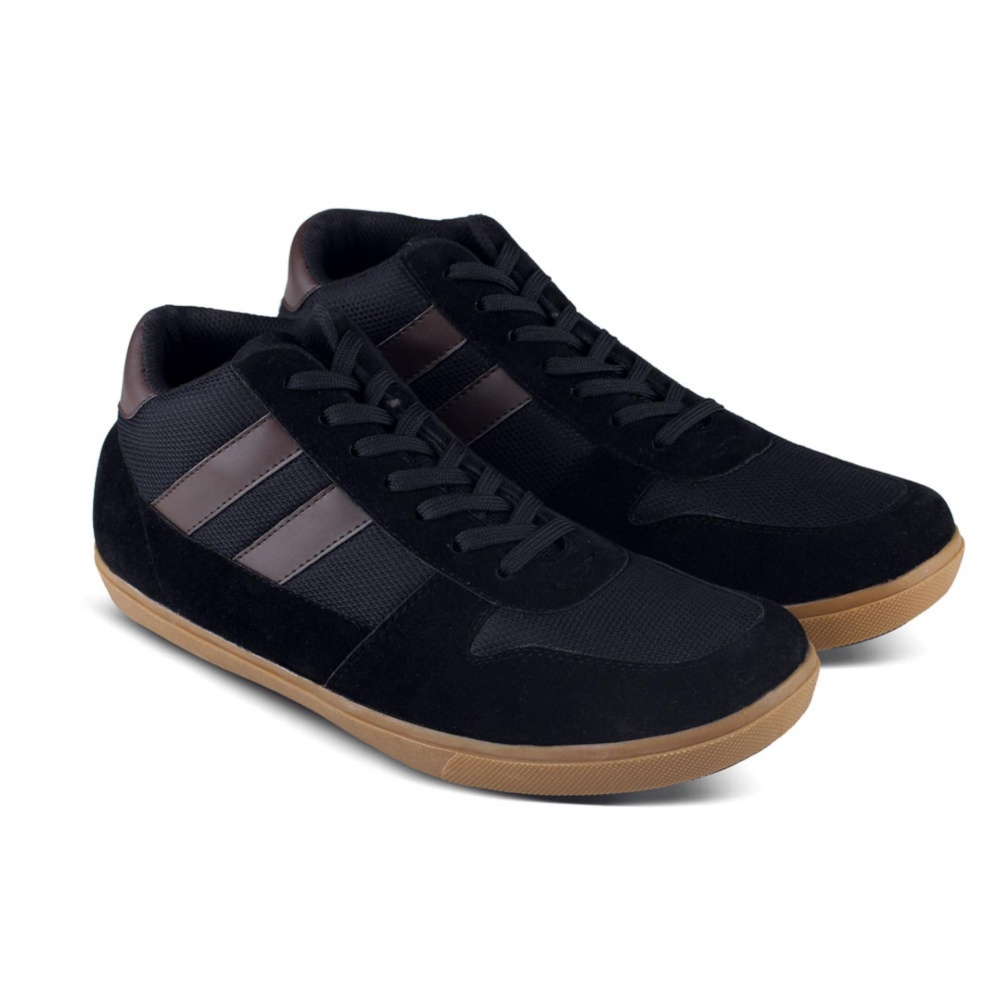 Sepatu DB 484 Sepatu Sneakers Kets Boot dan Kasual Pria utk sekolah, kuliah, kerja, jalan - Hitam