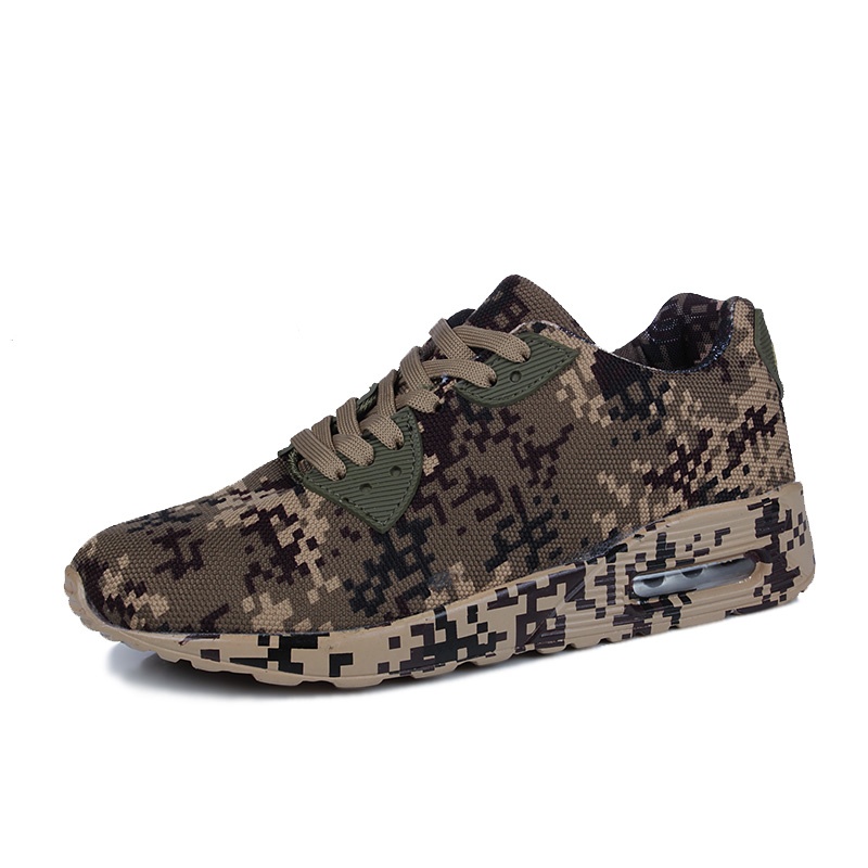 Sepatu Lari Pria Sneakers Pasangan Sport Athletic Zapatillas Outdoor Excsies Kamuflase Breathable Trainer Sepatu untuk Pria-Intl