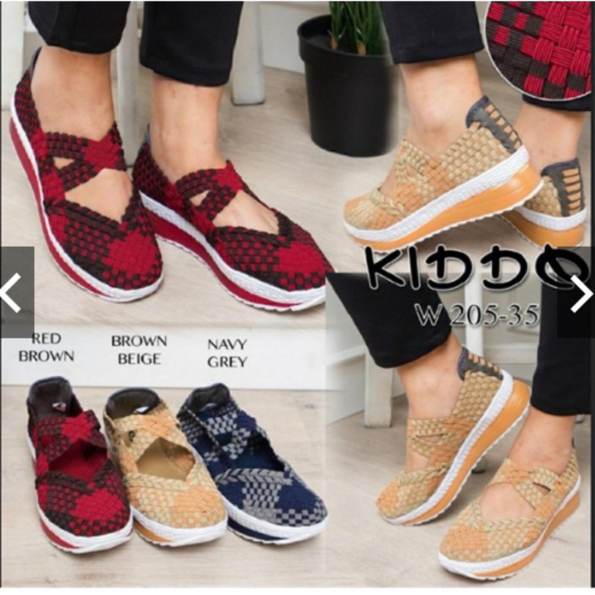 Sepatu rajut anyaman lulia cynthi KIDDO wedges 205-35 new