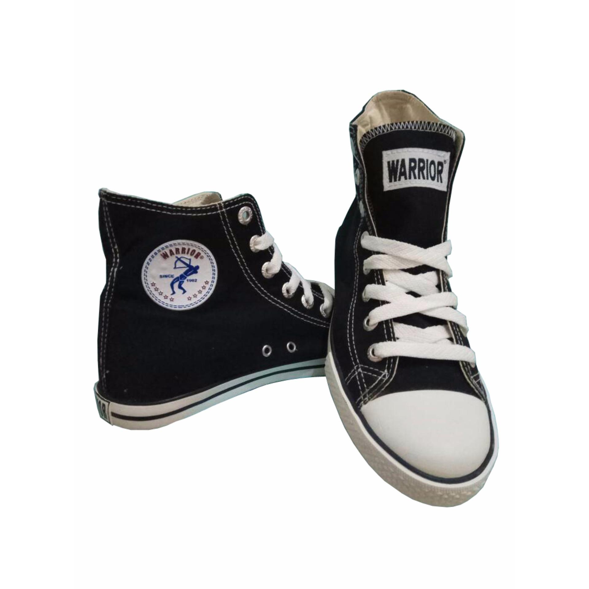 Jual Produk WARRIOR line Terbaru di Lazada Sepatu Sekolah Warrior Athena High Cut Hitam Putih