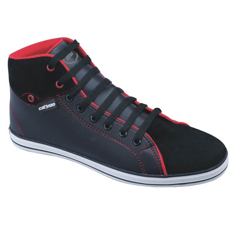 Sepatu Sneakers Kets Casual Pria Catenzo DA 023 Hitam Sintetis
