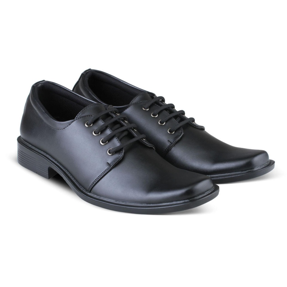 Sepatu VDB 460 Sepatu Formal Pantofel Pria Untuk Kerja Kantor Kulit Sintetis - Hitam