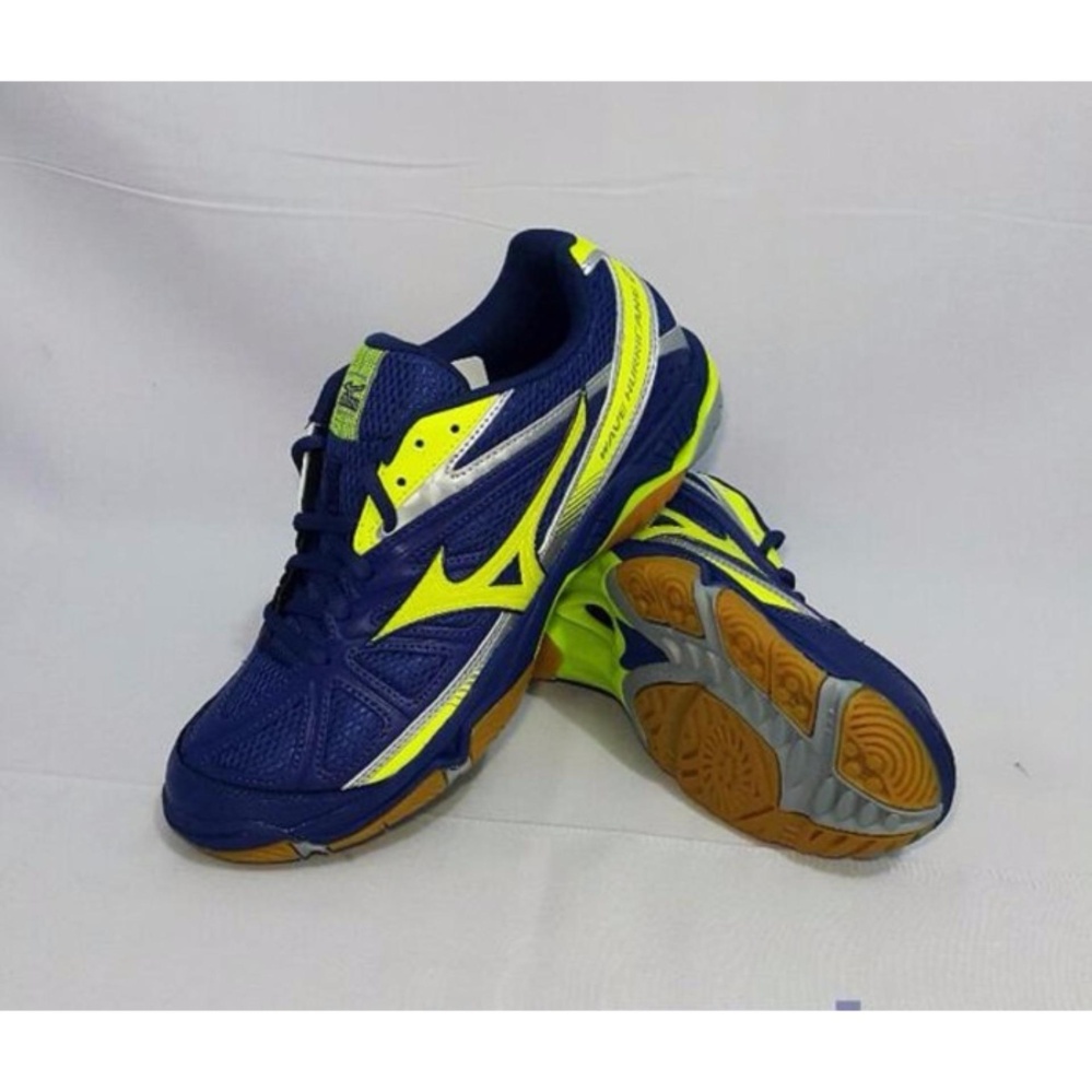 Sepatu voli Mizuno Wave Hurricane 2 - Twilight Blue Safety Yellow