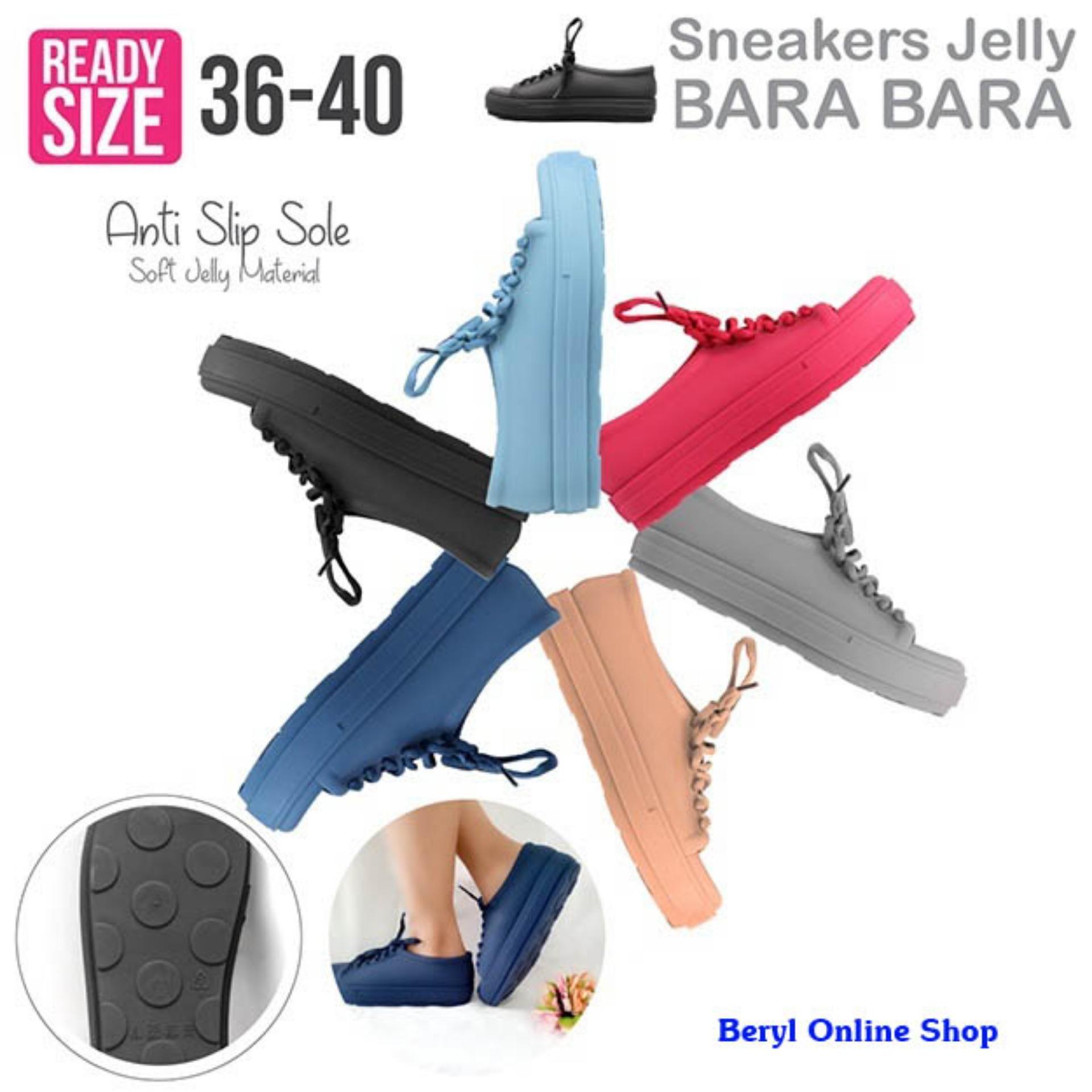 Sepatu Wanita Jelly Sneakers Silikon Shoes Cewek Silicone Kets DD6382ELS