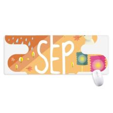 Bulan September Musim Ilustrasi Non-slip Alas Mouse Besar Diperpanjang Permainan Kantor Titched Tepi Computer Alas Hadiah-Internasional