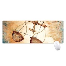 September October Libra Constellation Zodiac Non-Slip Mousepad Large Extended Game Office titched Edges Computer Mat Gift - intl