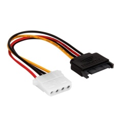 Serial ATA SATA 15 P untuk Hard Disk 4 P IDE Power Supply Kabel Konektor 20 Cm-Intl