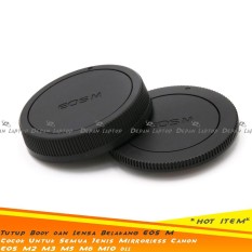 Set Body & Rear Cap Tutup Bodi & Lensa Belakang Kamera Mirrorless Canon EOS M2 M3 M5 M6 M10