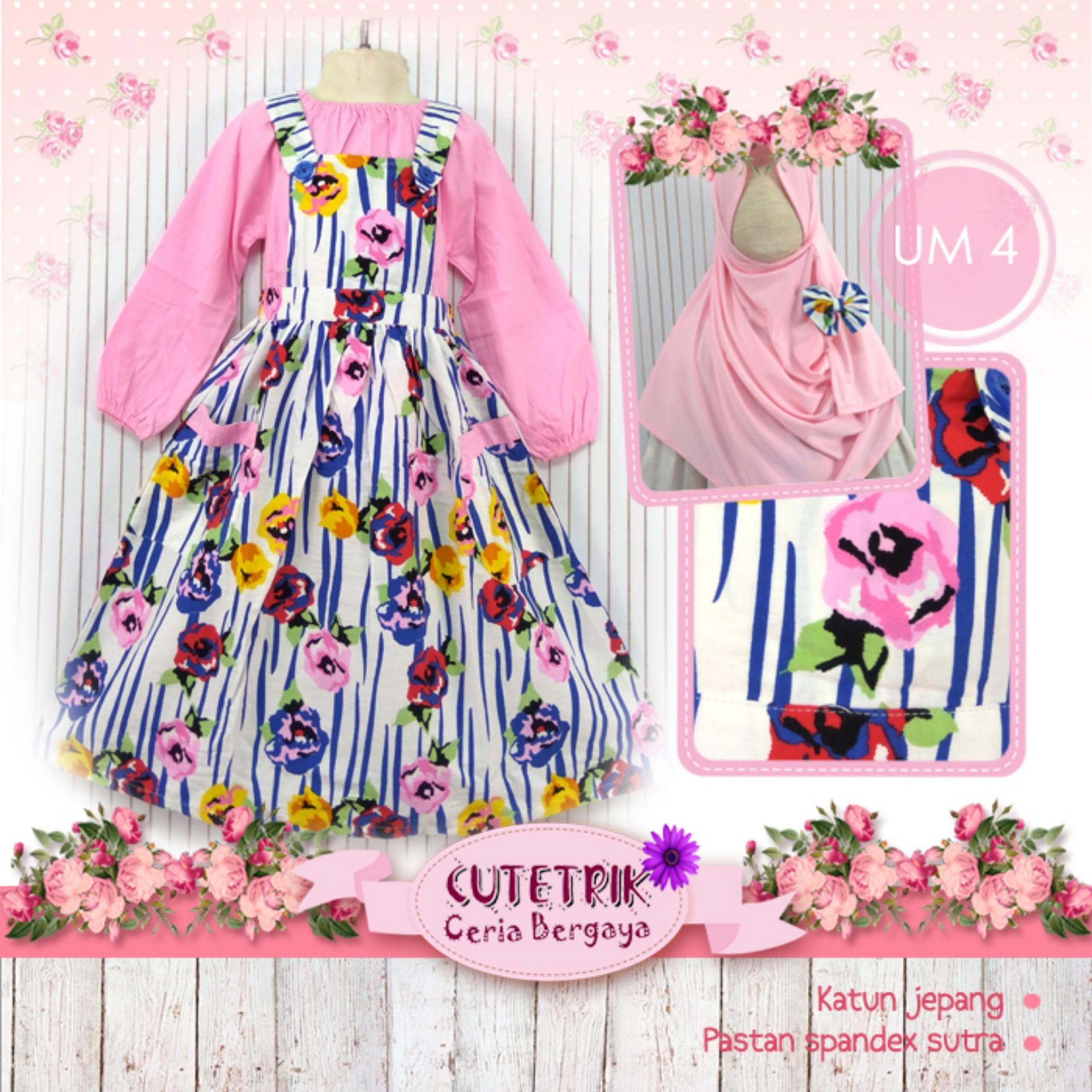 Setelan Overall Muslim Anak UM 4 Usia 3 - 13 Tahun Original Cutetrik Oh Baby