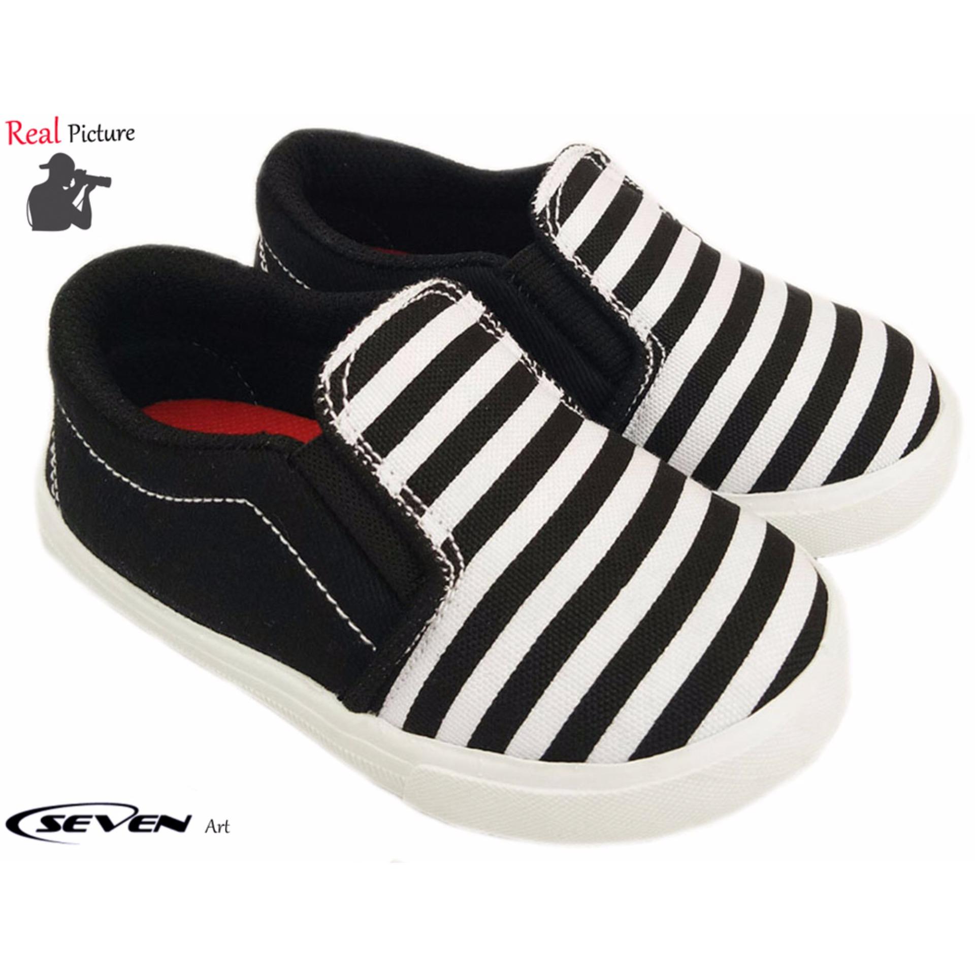Seven Sepatu Anak Salur Hitam-MG