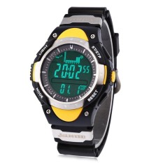SH SUNROAD Fashion LED Digital Fishing Barometer Watch withAltimeter Thermometer Date and Rubber Watchband Yellow - intl