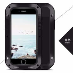 Shock Bukti Kotoran Tahan Air Logam Armor Aluminium Silicon Cover Phone Case Cover untuk Apple IPhone 8 Plus 5.5 Inch dengan Kaca Tempered-Intl