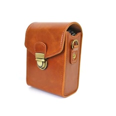 Shock Proof Strap Shoulder Bags Camera Case untuk Olympus SH-2Samsung NX MINI WB800F WB850F WB35F PU Leather Cover (Brown) -Intl