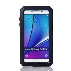 Shockproof Dustproof Tahan Air Aluminium Alloy Metal Tempered Glass Cover Case untuk Samsung Galaxy Note 5-Intl