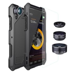 Anti Guncangan Anti-Air Ramping Logam Case Sarung dengan 3 Lensa Kamera untuk iPhone X-Internasional