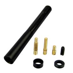 Radio Pendek Serat Karbon Paduan Alu Mini Um Antena Mobil Pengganti Volkswagen Audi Toyota Honda Nissan Mazda Ford Chevrolet Mini WRC Mitsubishi Hitam-Internasional