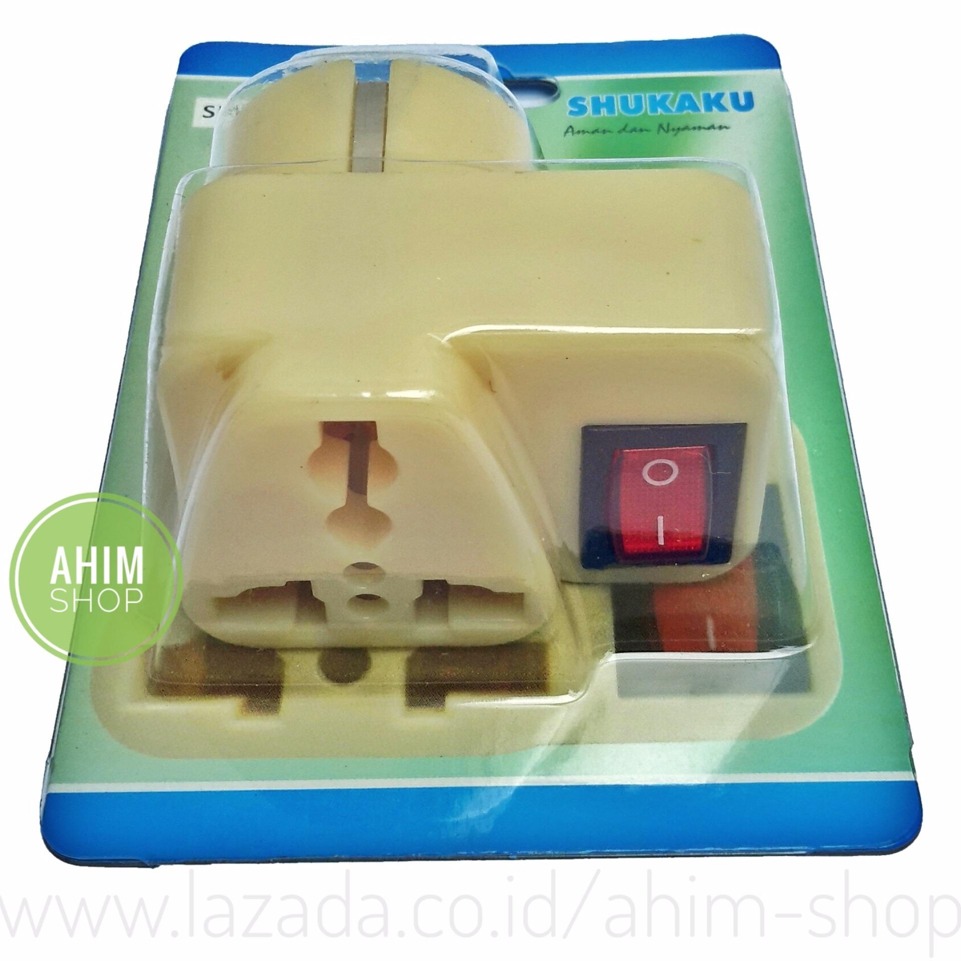 Shukaku Steker + Saklar Serbaguna Kaki 3 ke Kaki 2 Colokan iPhone iPad Laptop HP Android dll