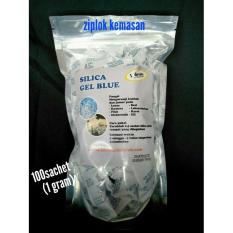 SILICA GEL BLUE ISI 100pcs Anti Jamur Lembab Bau Pada Sepatu, Baju, Kamera, Buku, Foto
