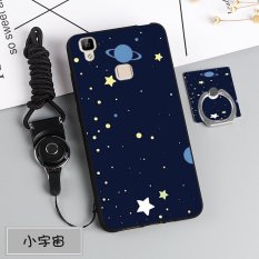 Silica Gel Soft Casing Ponsel untuk 5.0 Inch Vivo V3 dengan Tali dan Ring (Multiwarna)