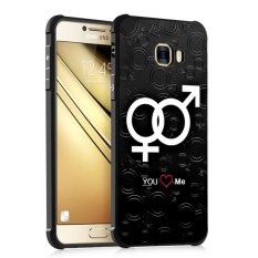 Silicone 3D Colorful Painting Back Cover Case untuk Samsung Galaxy C7/C7000 (Love Jaringan)-Intl
