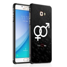 Silicone 3D Colorful Painting Back Cover Case untuk Samsung Galaxy C7 Pro (Love Jaringan)-Intl