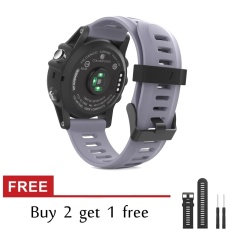 Silicone Replacement Band for Gar min Fenix 3/Fenix3 HR Fitness GPS Smartwatch Watch Strap With Tools - intl