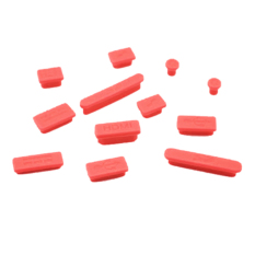 Karet Silikon Anti Debu Penutup Steker Stopper untuk MacBook Air Retina (Merah)