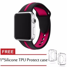 Silikon Olahraga Tali untuk iWatch Tali 38 Mm Seri 3/2/1 Ultraman Tali Olahraga Gesper Tali- internasional