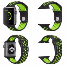 Silicone Sport Bracelet Strap untuk Apple Gelang Jam Nike + Series 2/1-Intl