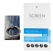 Silver Diamond Ring Stand (firmly stick on phone / phone cover case) + Gratis 1 Clear Screen Protector for Oppo Neo 5S