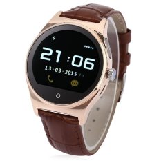 Smart Bluetooth Watch IP67 Inframerah Remote Controller Kamera Remote Monitor Detak Jantung Asli Kulit Band (mawar Emas)-Intl